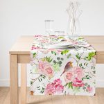 - SuetRunner-2512-Gorsel1 - Realhomes  Realhomes Renkli Kuş Motifli Baskılı Dijital Baskılı Süet Runner Realhomes