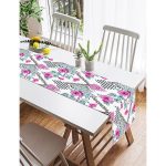 Realhomes Kare Puanlı Kalp Kolye Motifli Dekoratif Süet Runner Realhomes