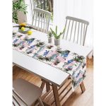 - SuetRunner-2535-Gorsel2 - Realhomes  Realhomes Palmiye Motifli Ada Desenli Dijital Baskılı Süet Runner Realhomes