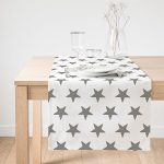 - SuetRunner-2553-Gorsel1 - Realhomes  Realhomes Gri Yıldız Şekilli Dekoratif Süet Runner Realhomes