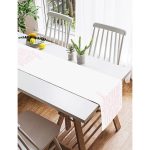 Realhomes Pudra Home Sweet Home Dijital Baskılı Süet Runner Realhomes