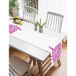 Realhomes Eflatun Home Sweet Home Dijital Baskılı Süet Runner Realhomes