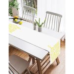 Realhomes Sarı Home Sweet Home Dekoratif Süet Runner Realhomes