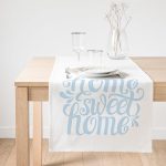 Realhomes Mavi Home Sweet Home Modern Süet Runner Realhomes