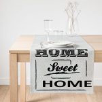 Realhomes Home Sweet Home Dijital Baskılı Dekoratif Süet Runner Realhomes