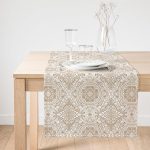 Realhomes Özel Tasarım Dijital Baskılı Modern Süet Runner Realhomes