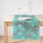 - SuetRunner-3001-Gorsel1 - Realhomes Realhomes Yağlı Boya Yeşil Ağaç Motifleri Dijital Baskılı Özel Tasarım Süet Runner Realhomes