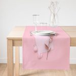 Realhomes 3D Gül ve Mektup Temalı Dijital Baskılı Özel Tasarım Süet Runner Realhomes