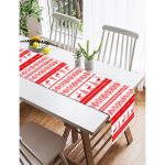 - SuetRunner-3026-Gorsel2 - Realhomes Realhomes Merry Christmas Kanaviçe Görünümlü Geyikler Baskılı Özel Tasarım Süet Runner Realhomes