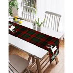 Realhomes Ekose Zeminde Yılbaşı Geyik Temalı Dijital Baskılı Süet Runner Realhomes