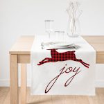 Realhomes Joy Ekose Geyik Desenli Dekoratif Özel Tasarım Süet Runner Realhomes