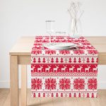 - SuetRunner-3066-Gorsel1 - Realhomes  Realhomes Kırmızı Beyaz Christmas Temalı Dijital Baskılı Modern Süet Runner Realhomes