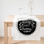 Realhomes Home Sweet Home Tasarımlı Dekoratif Süet Runner Realhomes