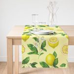 - SuetRunner-3096-Gorsel1 - Realhomes Realhomes Krem Zeminli Limon Desenli Dekoratif Özel Tasarım Süet Runner Realhomes