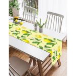 - SuetRunner-3096-Gorsel2 - Realhomes Realhomes Krem Zeminli Limon Desenli Dekoratif Özel Tasarım Süet Runner Realhomes