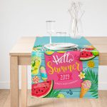 RealHomes Özel Tasarımlı Dijital Baskılı Dekoratif Süet Runner Realhomes