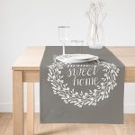 Realhomes Home Sweet Home Dijital Baskılı Dekoratif Süet Runner Realhomes