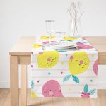 RealHomes Özel Tasarımlı Dijital Baskılı Dekoratif Süet Runner Realhomes