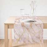 - SuetRunner-3122-Gorsel1 - Realhomes  Realhomes Altın Yaldızlı Açık Renk Mermer Desenli Süet Runner Realhomes