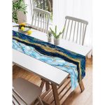 - SuetRunner-3126-Gorsel2 - Realhomes  Realhomes Altın Varaklı Mavi Zeminli Modern Özel Tasarım Süet Runner Realhomes