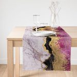 - SuetRunner-3128-Gorsel1 - Realhomes  Realhomes Mürdüm Beyaz Altın Desenli Modern Özel Tasarım Süet Runner Realhomes