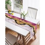 - SuetRunner-3128-Gorsel2 - Realhomes  Realhomes Mürdüm Beyaz Altın Desenli Modern Özel Tasarım Süet Runner Realhomes