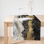 - SuetRunner-3132-Gorsel1 - Realhomes Realhomes Modern Siyah Beyaz Altın Mermer Motifli Dijital Baskılı Özel Tasarım Süet Runner Realhomes