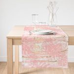 - SuetRunner-3134-Gorsel1 - Realhomes  Realhomes Palmiye Desenli Mermer Zeminli Dekoratif Süet Runner Realhomes