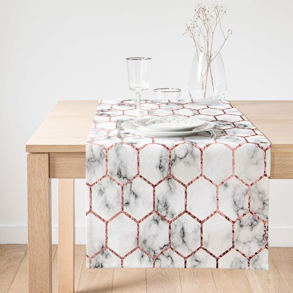 - SuetRunner-3143-Gorsel1 - Realhomes  Realhomes Altın Varaklı Mavi Zeminli Modern Özel Tasarım Süet Runner Realhomes