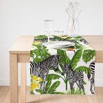 - SuetRunner-3171-Gorsel1 - Realhomes  Realhomes Pudra Zeminli Egzotik Zebra Tasarımlı Modern Özel Tasarım Süet Runner Realhomes