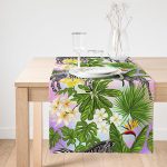 Realhomes Egzotik Zebra Desenli Modern Özel Tasarım Süet Runner Realhomes