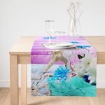 Realhomes Özel Tasarım Deniz Yıldızı Motifli Modern Süet Runner Realhomes