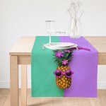 - SuetRunner-3202-Gorsel1 - Realhomes  Realhomes Yeşil ve Mor Ananas Temalı Özel Tasarım Süet Runner Realhomes