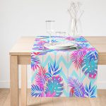 - SuetRunner-3210-Gorsel1 - Realhomes  Realhomes Pudra Zeminli Geometrik Palmiye Yaprakları Modern Özel Tasarım Süet Runner Realhomes