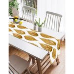 Realhomes 3D Altın Yapraklar Özel Tasarımlı Modern Özel Tasarım Süet Runner Realhomes