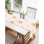 Realhomes Zigzag Pudra Zeminli Altın Detaylı Modern Özel Tasarım Süet Runner Realhomes