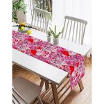 Realhomes Pembe Zeminli Love You Temalı Modern Süet Runner Realhomes