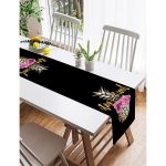 - SuetRunner-3228-Gorsel2 - Realhomes  Realhomes Siyah Zeminde Cool Ananas Desenli Modern Süet Runner Realhomes