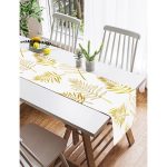 - SuetRunner-3230-Gorsel2 - Realhomes  Realhomes Altın Detaylı 3D Yaprak Desenli Modern Özel Tasarım Süet Runner Realhomes