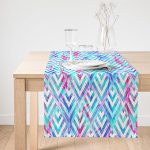 Realhomes Pembe Zeminde Ananaslar Özel Tasarımlı Modern Özel Tasarım Süet Runner Realhomes