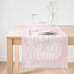 Realhomes Home Sweet Home Dijital Baskılı Dekoratif Süet Runner Realhomes
