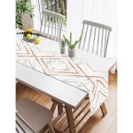 Realhomes Mermer Zeminli Geometrik Detaylı Modern Süet Runner Realhomes