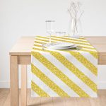 Realhomes Modern Altın Çizgiler Özel Tasarım Süet Runner Realhomes