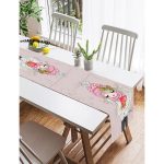 RealHomes Özel Tasarımlı Dijital Baskılı Dekoratif Süet Runner Realhomes