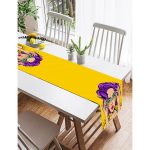 Realhomes Sarı Puanlı Popart Desenli Dekoratif Özel Tasarım Süet Runner Realhomes