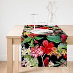 - SuetRunner-3320-Gorsel1 - Realhomes  Realhomes Siyah Zeminde 3D Tropikal Papağanlar Modern Özel Tasarım Süet Runner Realhomes