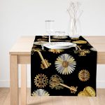 Realhomes Siyah Zeminde Etnik Objeler Özel Tasarım Süet Runner Realhomes