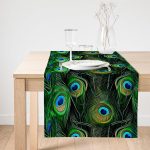 - SuetRunner-3331-Gorsel1 - Realhomes  Realhomes Koyu Zeminde Renkli Tüyler Özel Tasarımlı Dekoratif Süet Runner Realhomes