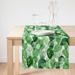 - SuetRunner-3343-Gorsel1 - Realhomes  Realhomes Suluboya Kaktüs Tasarımlı Dijital Baskılı Dekoratif Süet Runner Realhomes