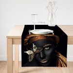 Realhomes Gold Siyahı Kadın Özel Tasarımlı dekoratif Özel Tasarım Süet Runner Realhomes